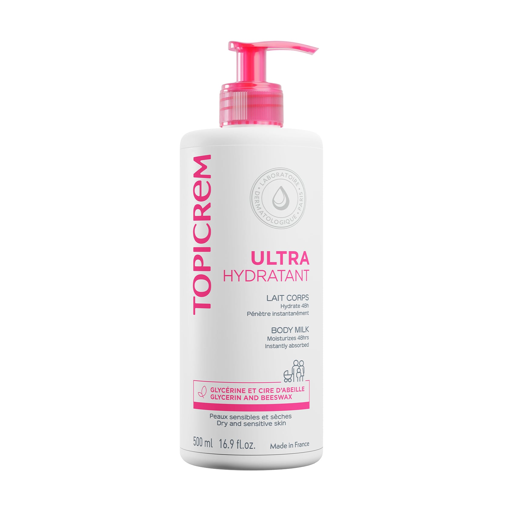 Ультразволожувальна емульсія для тіла Topicrem Ultra-Moisturizing Body Milk, 500 мл