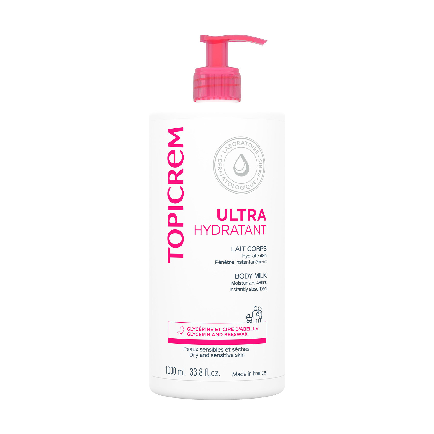 Ультразволожувальна емульсія для тіла Topicrem Ultra-Moisturizing Body Milk, 1 л